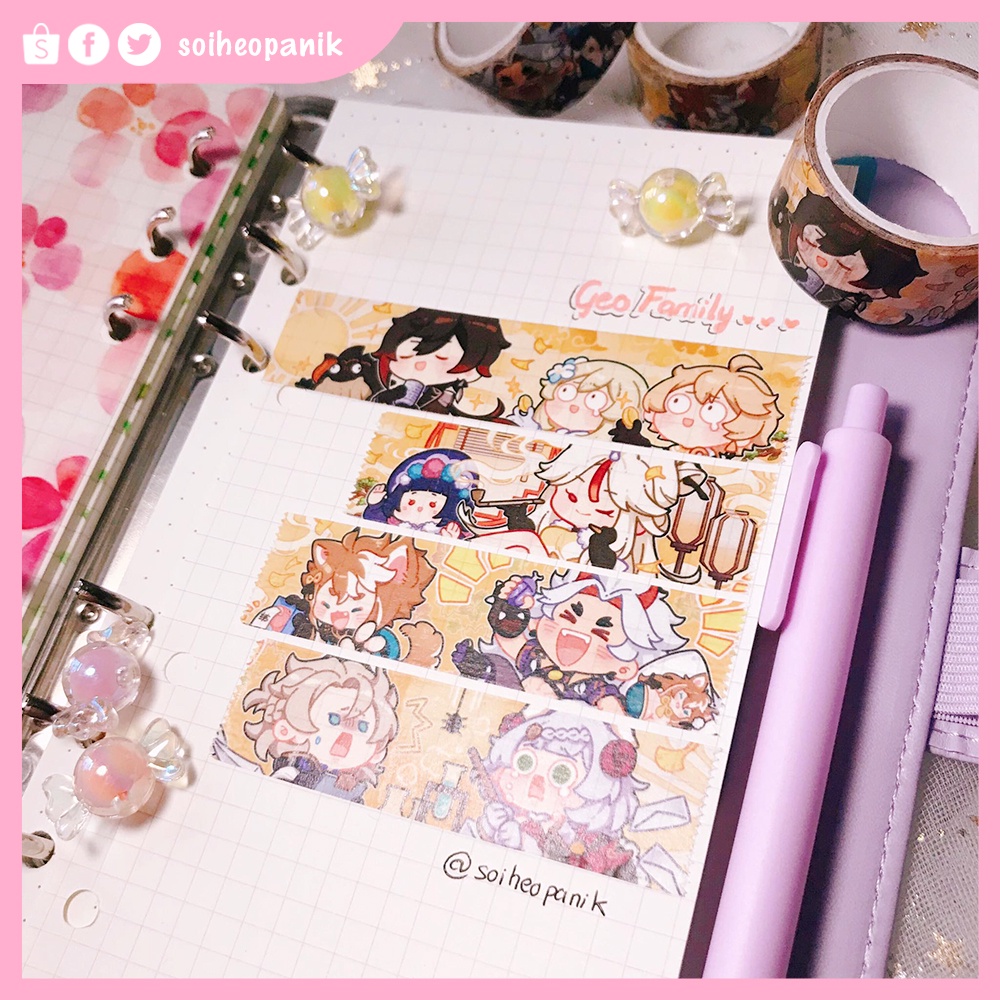 Washi Tape/ Băng keo dán Genshin Impact