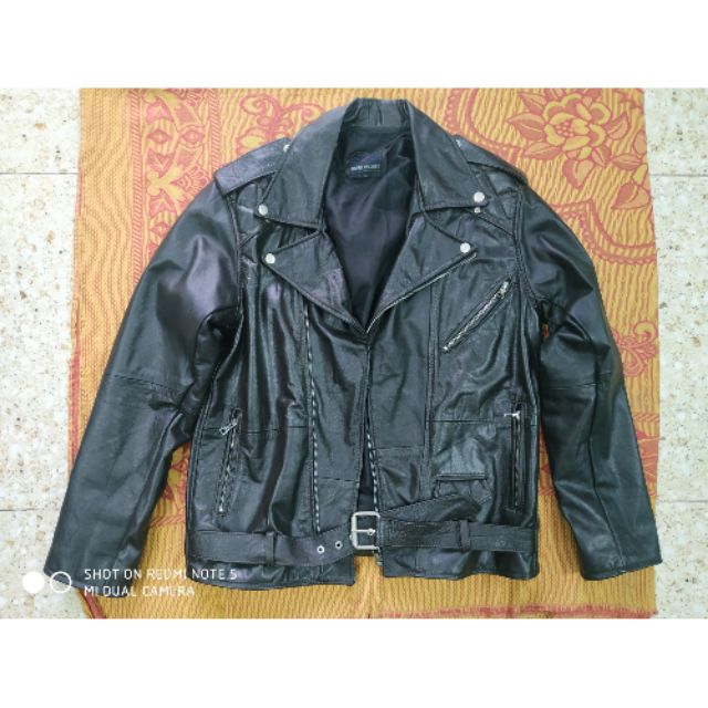 Áo da bò kiểu dáng biker