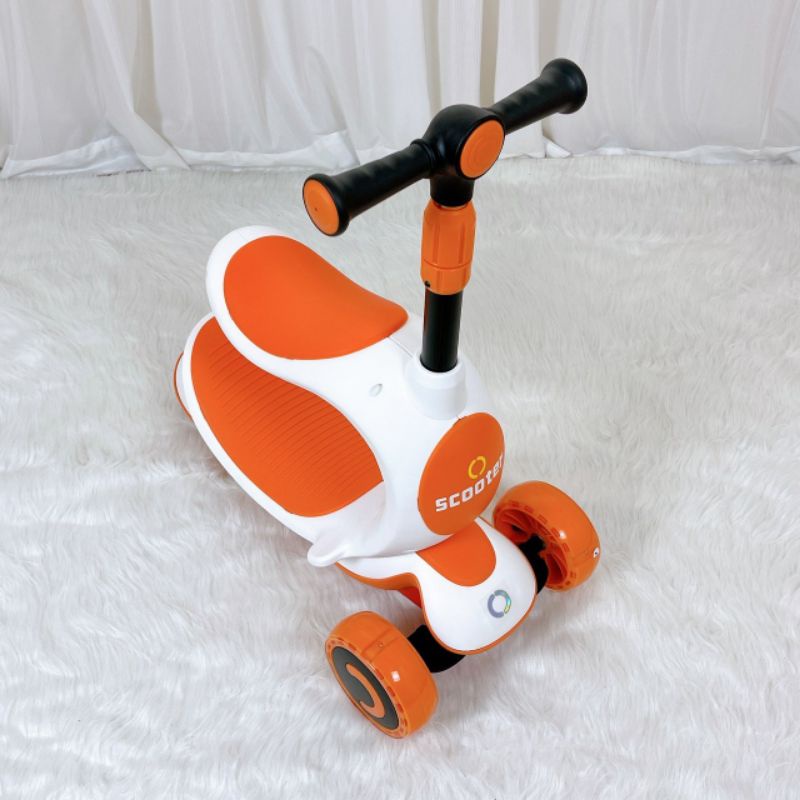 Xe scooter, Xe trượt 3in1 đèn, nhạc, ghế cao cấp chịu lực 70kg cho bé