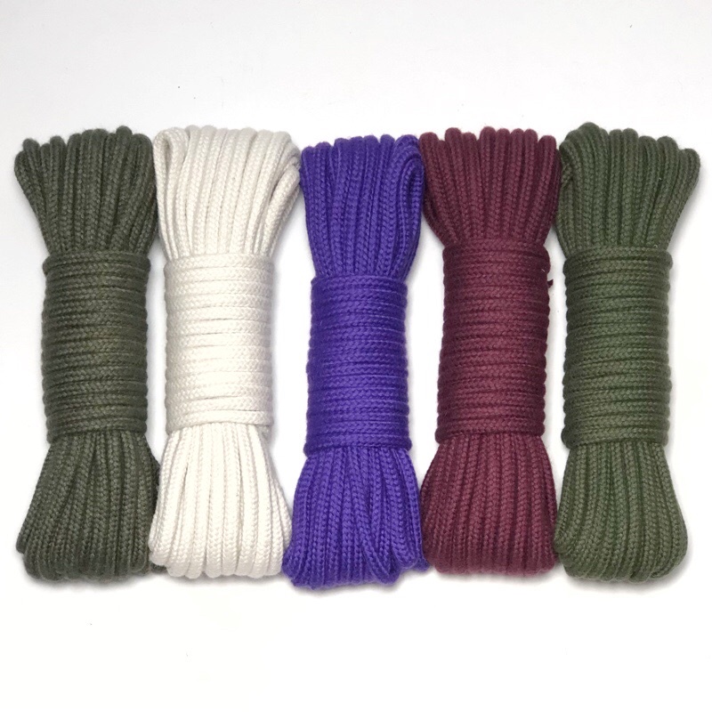 20 mét - Dây Cotton 4mm oval không lõi m chắc chắn dùng làm macrame, căng lều, trang trí