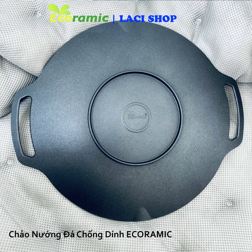 Chảo nướng đá chống dính EGP-33G Ecoramic Hàn Quốc Kích Thước 33Cm