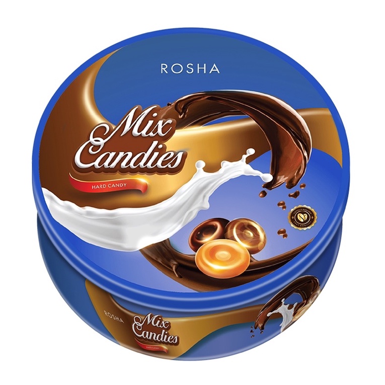 KẸO HỖN HỢP ROSHA MIX CANDIES HỘP THIẾC 120G