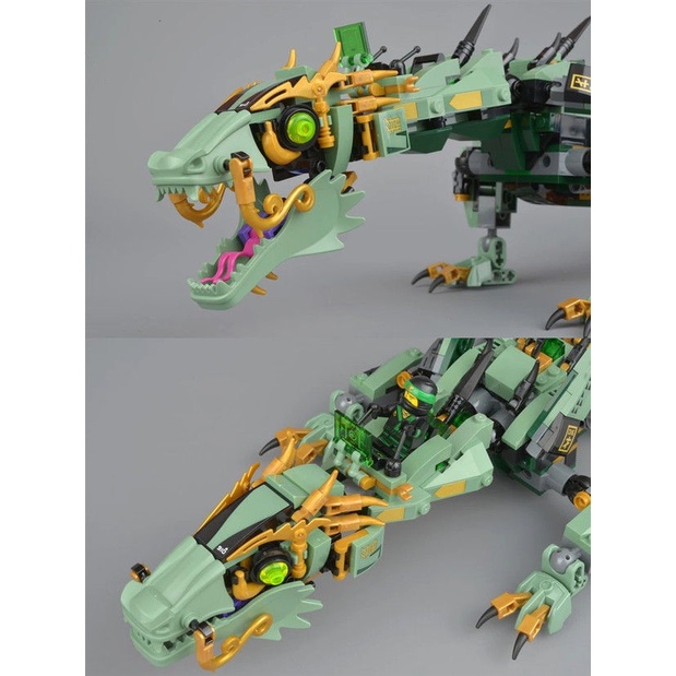 Bộ Sưu Tập 544 Khối Xếp Hình Lego Ninjago Green Ninja Mech Dragon