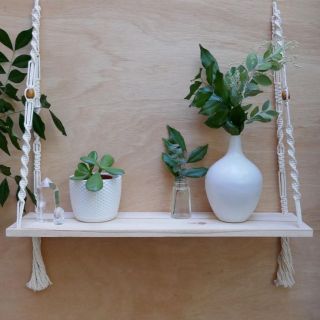Kệ trang trí kệ treo tường kệ treo dây macrame
