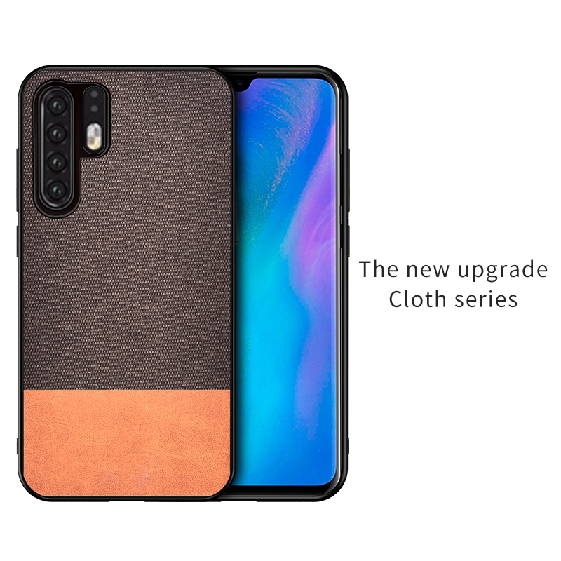 Huawei P30 Pro Lite Luxury Slim Fabric+PU Leather Case Cover High Quality Cavans fabric