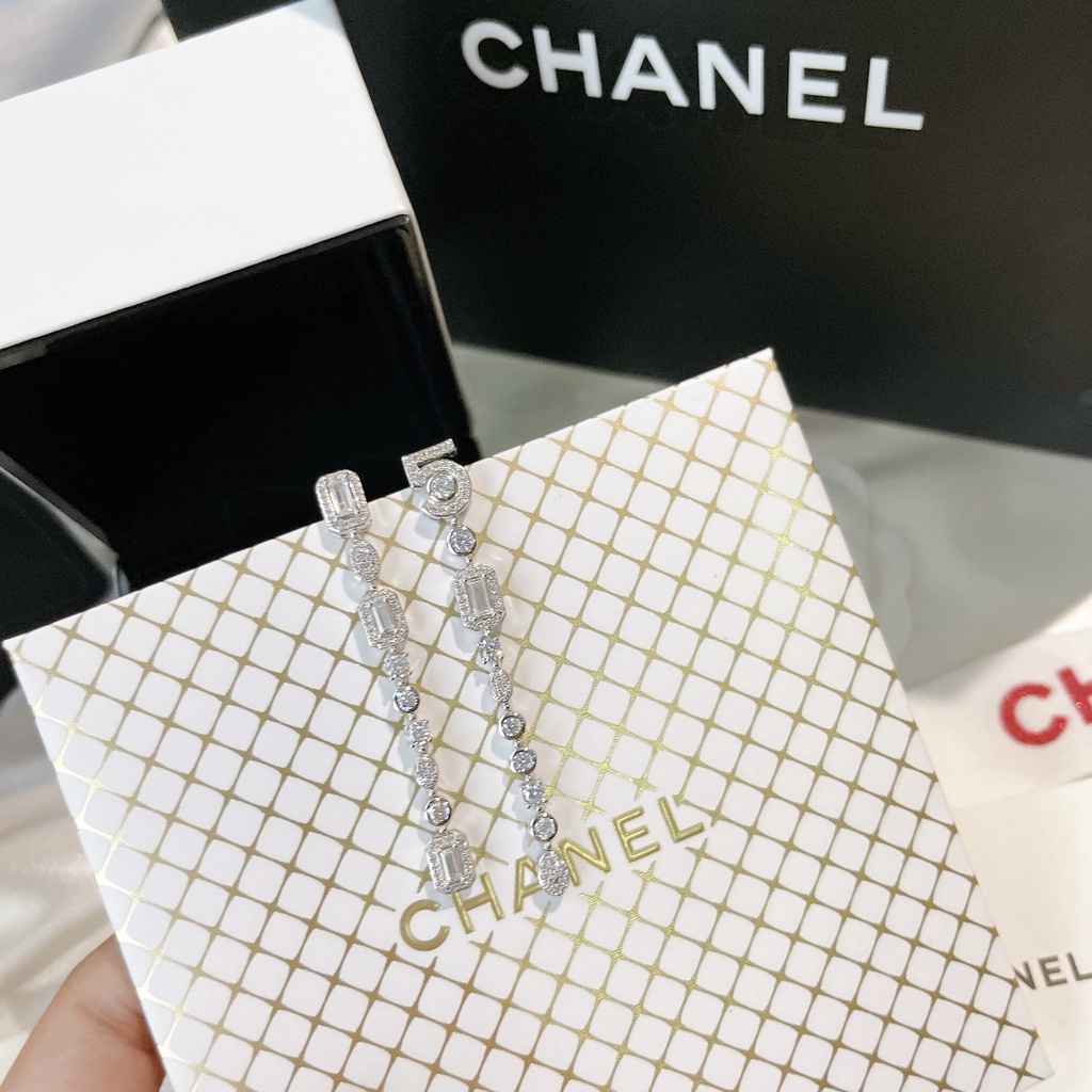 Bông Tai Mạ Bạc 925 Đính Kim Cương Nhân Tạo Thời Trang Dành Cho Nữ