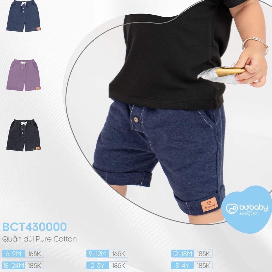 Quần đùi Pure cotton Bu baby cho bé 6 month - 4 years