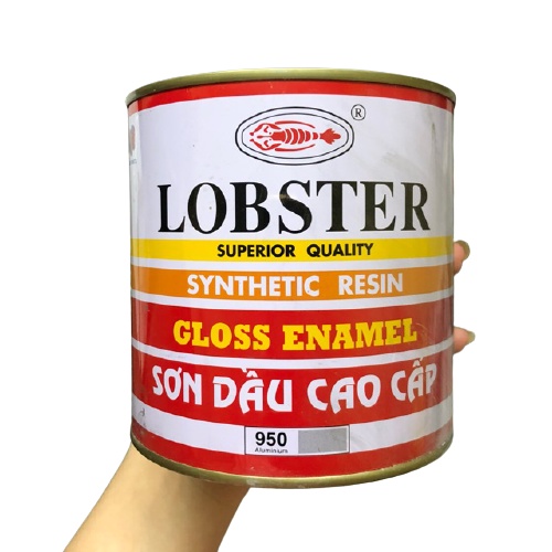 Sơn nhũ dầu cao cấp Lobster màu bạc dùng cho gỗ, kim loại (800ml)