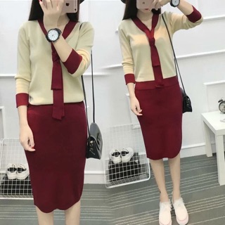 Sét váy len nơ có video ảnh chụp thật