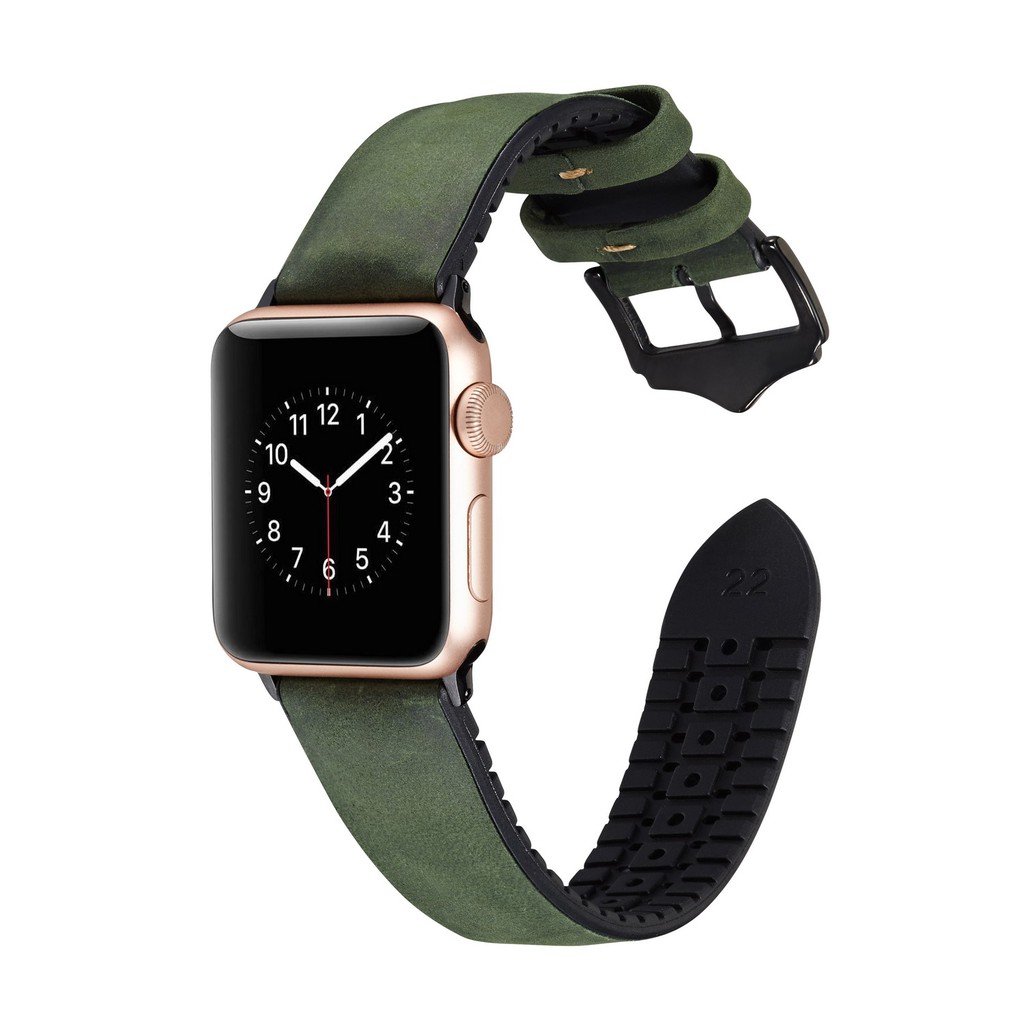 Dây Đeo Bằng Da Thật Cho Đồng Hồ Thông Minh Apple Watch Series 6 SE 5/4/3 (38Mm/40Mm/42Mm/44Mm)