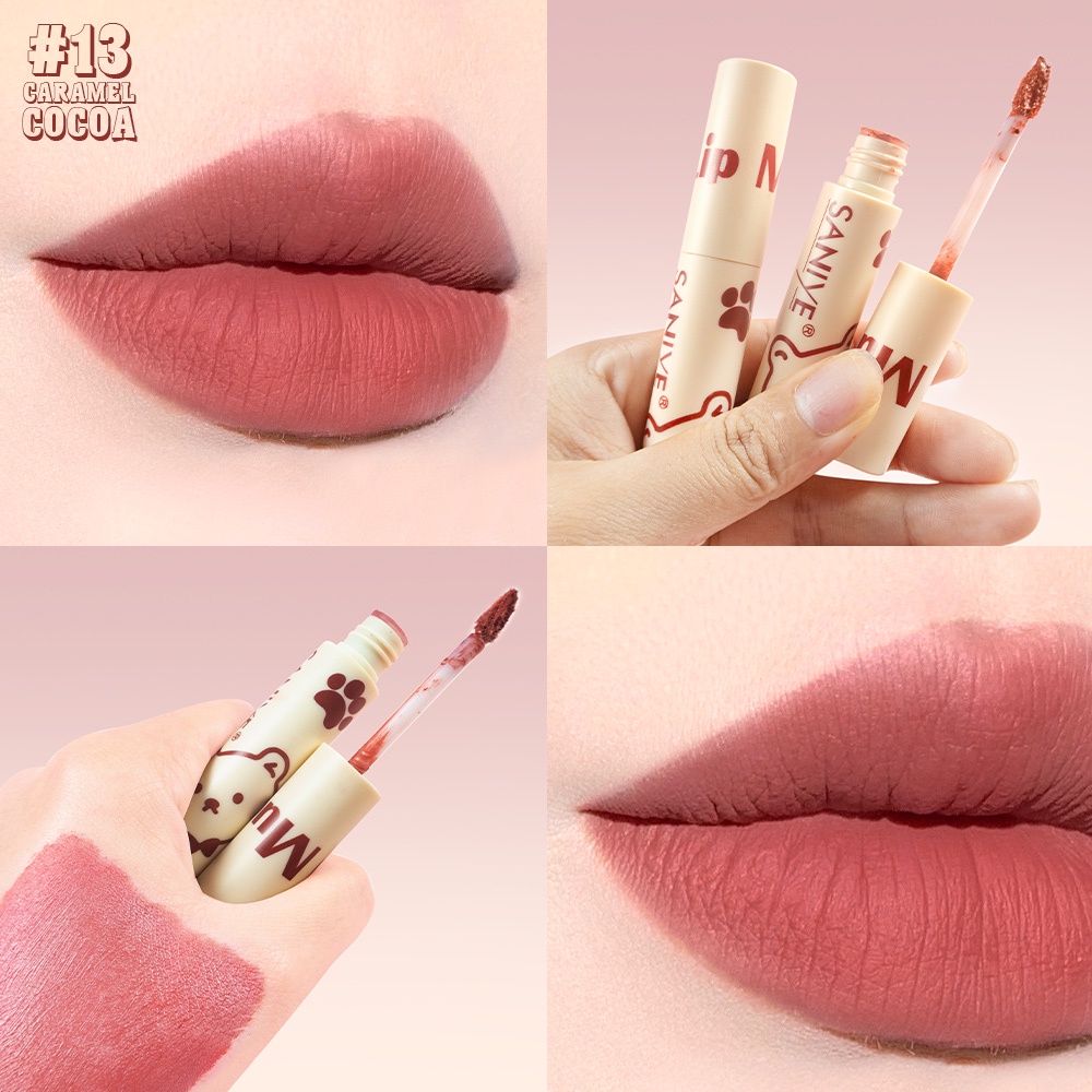 Son kem lì SANIYE L1223 chống dính chống thấm nước 8 màu tùy chọn 4ml