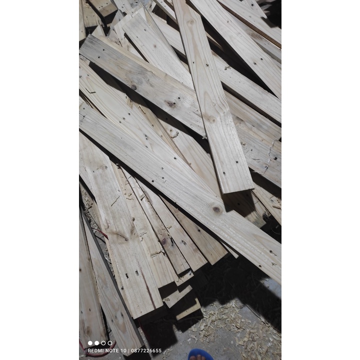 10 Nan pallet dài 60cm và 80cm - thanh gỗ ốp tường làm kệ ban công ngoài trời