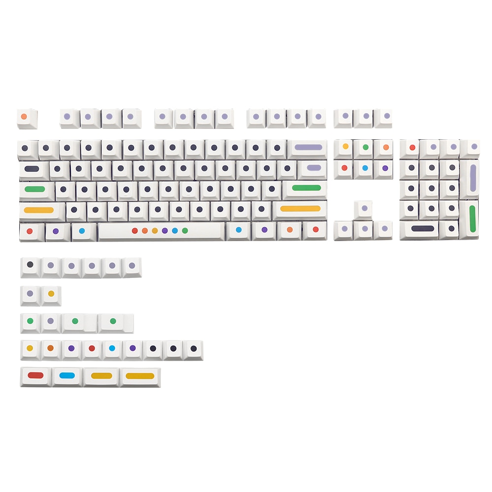 Bộ 128 Nút Bấm Màu Trắng Chấm Bi Dành Cho Bàn Phím Cơ MX Switch