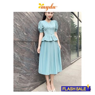 Đầm liền thiết kế giả set đính ngọc V1642 - Mydu Shop [kèm ảnh thật]