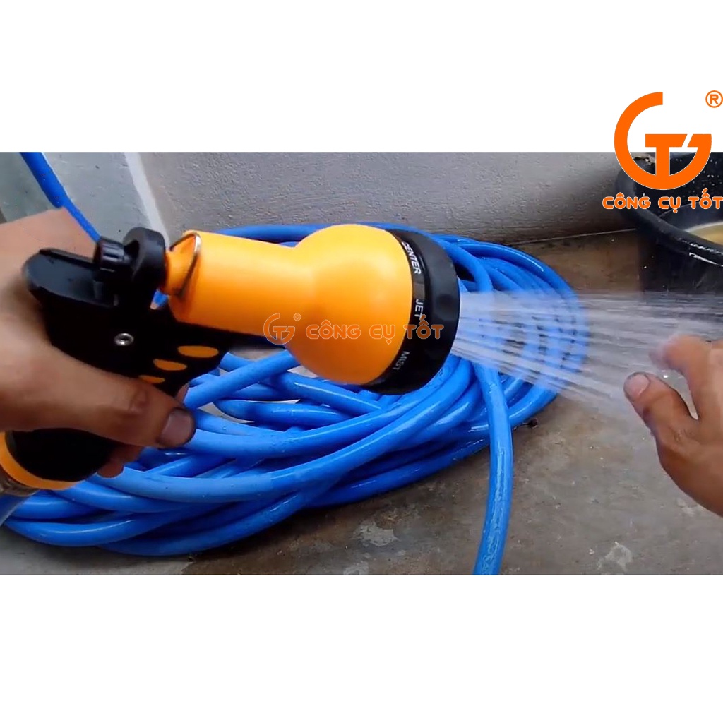 Vòi xịt tưới nước 9 chế độ Ingco HWSG092 tay nhựa TPR mềm