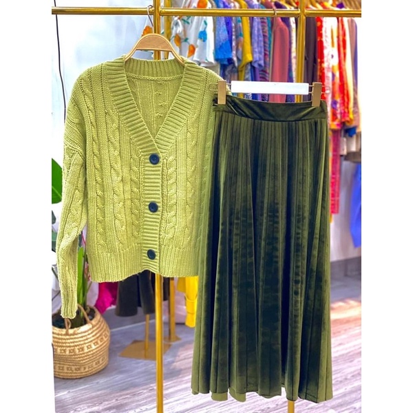 Chân váy nhung freesize