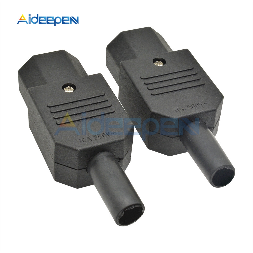 5PCS/Lot AC-013A AC 250V 10A Female Power Adapter 3 Terminals IEC320 C13 AC Power Connector 3 Pins Iron Core