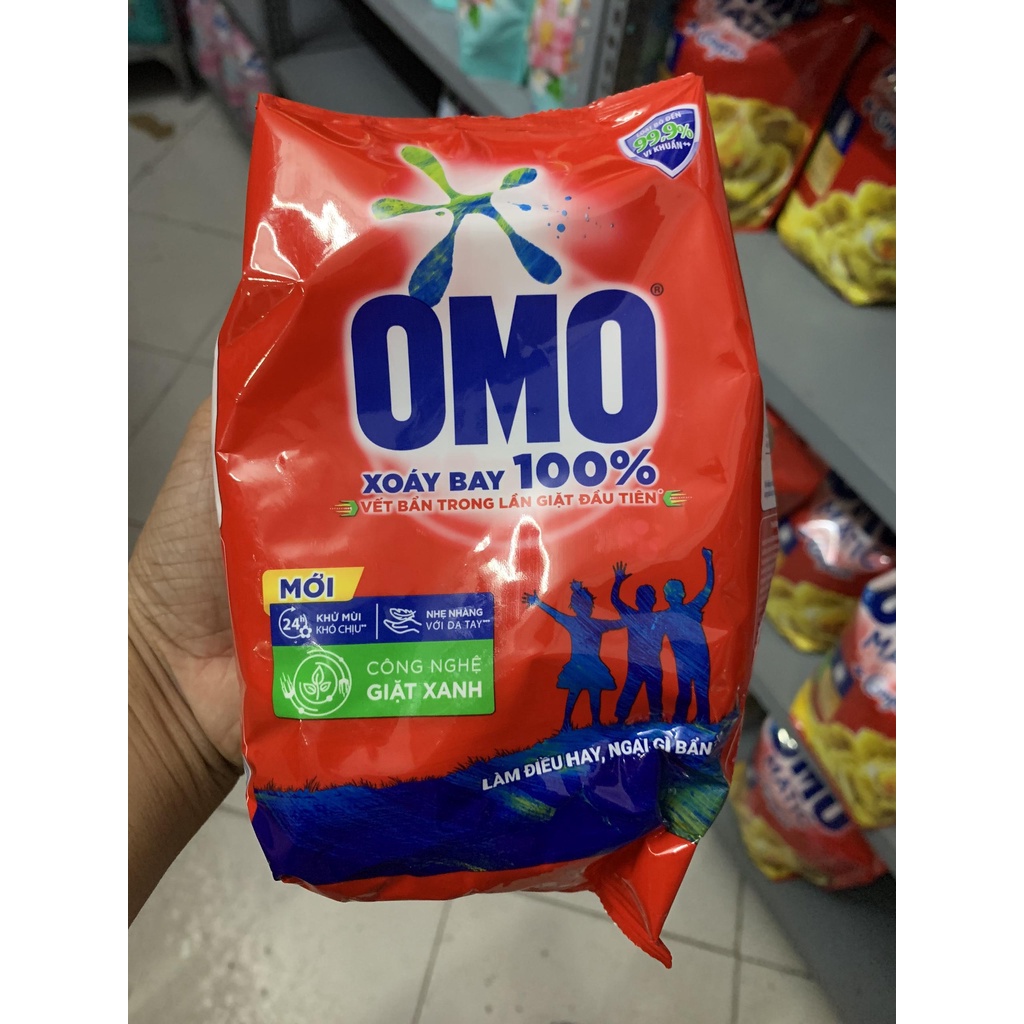 Combo 10 Gói Bột giặt Omo Đỏ Hệ Bọt Thông Minh Gói 380 g x10