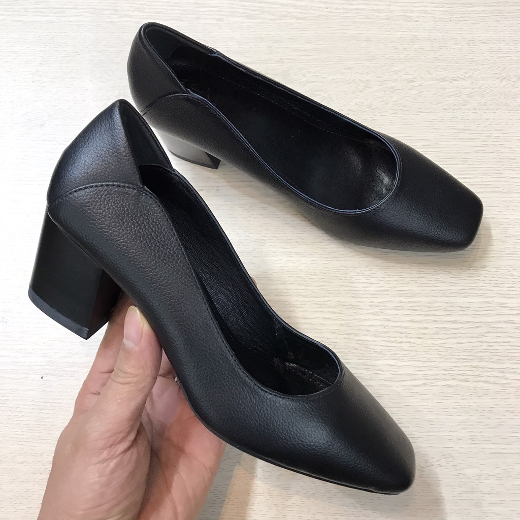 Giầy Cao Gót Nữ Da Thật 5CM VNXK