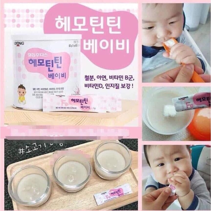 TÁCH LẺ 5 GÓI SỮA NON HEMOTINTIN ILDONG BỔ SUNG SẮT VÀ VITAMIN