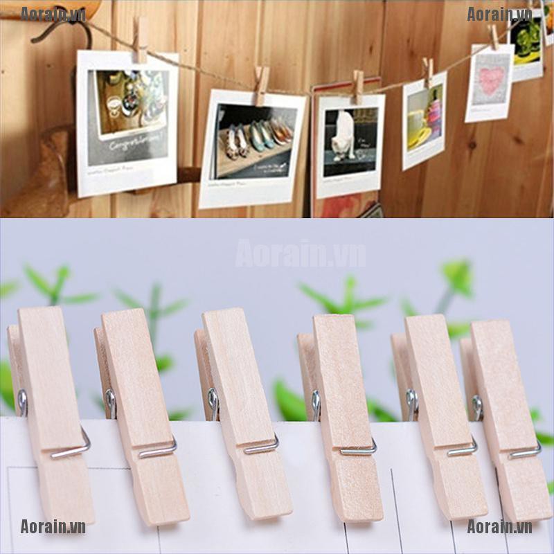 Bộ 50 Kẹp Gỗ Mini 50x25MM Trang Trí