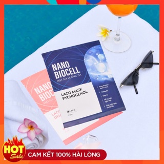 Mặt nạ nước dừa tươi nano biocell laco - mặt nạ sinh học dưỡng da - siêu phẩm mùa hè -sản phẩm chính hãng
