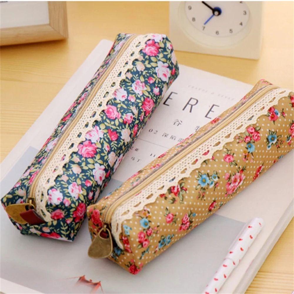 Túi Đựng Bút Mini Họa Tiết Hoa Vintage