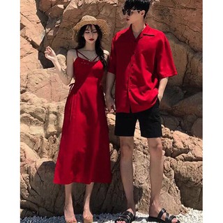 [FREESHIP 70K] Sét Áo váy cặp - áo đôi Đỏ chụp ảnh cưới đẹp