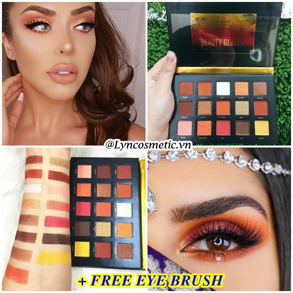 BẢNG PHẤN MẮT NHŨ LÌ BEAUTY GLAZED SUNSET DUSK 15 Ô