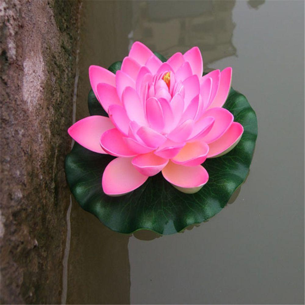 Hoa Sen Giả Bằng Xốp 18cm Màu Xanh Lá Dùng Trang Trí Nhà Cửa / Tiệc Cưới