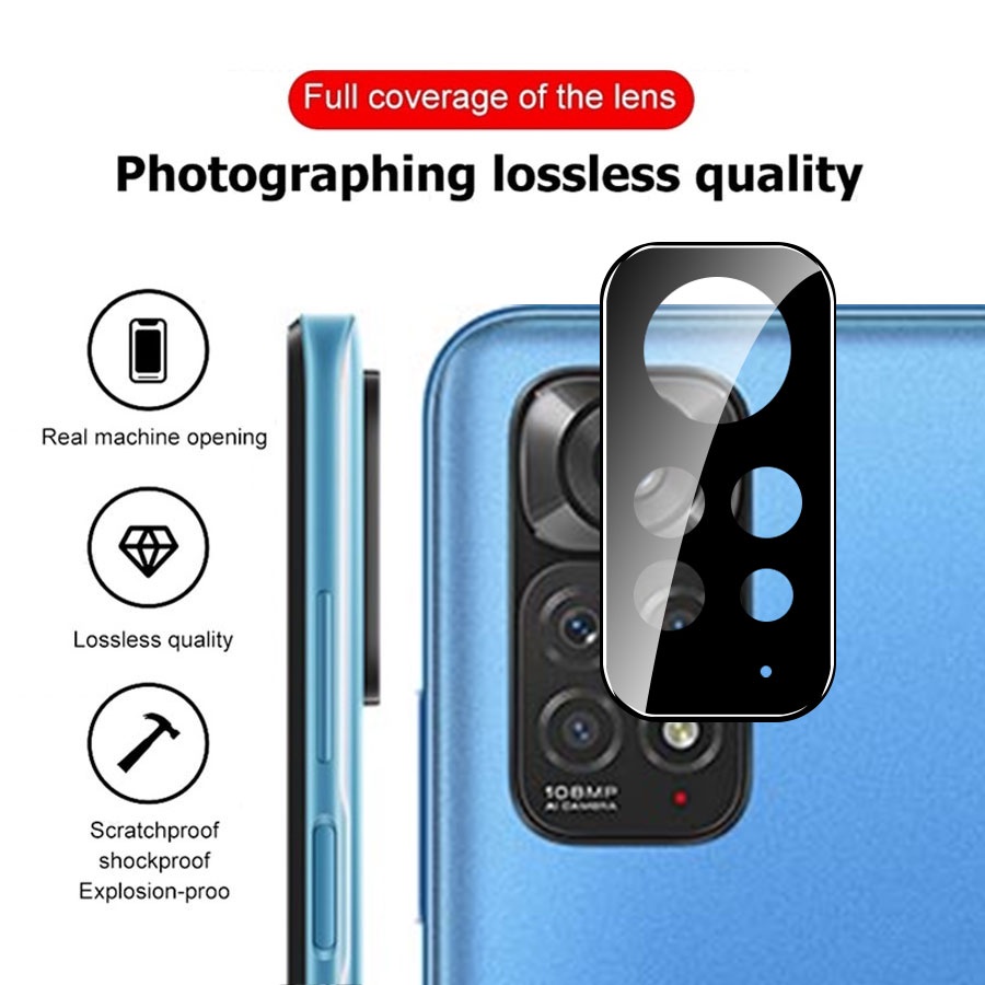 Miếng Dán Cường Lực Bảo Vệ Camera Sau 3D Cho For Xiaomi Redmi Note 12 11 Pro+ Plus 12s 11S 10S 10 9 Pro 9S 9T 10A 10C 12 Pro 11 Lite 12T 11T 10T Pro Poco X5 X4 X3 NFC Pro F3 F4 M3 M4 X3 GT 5G 4G