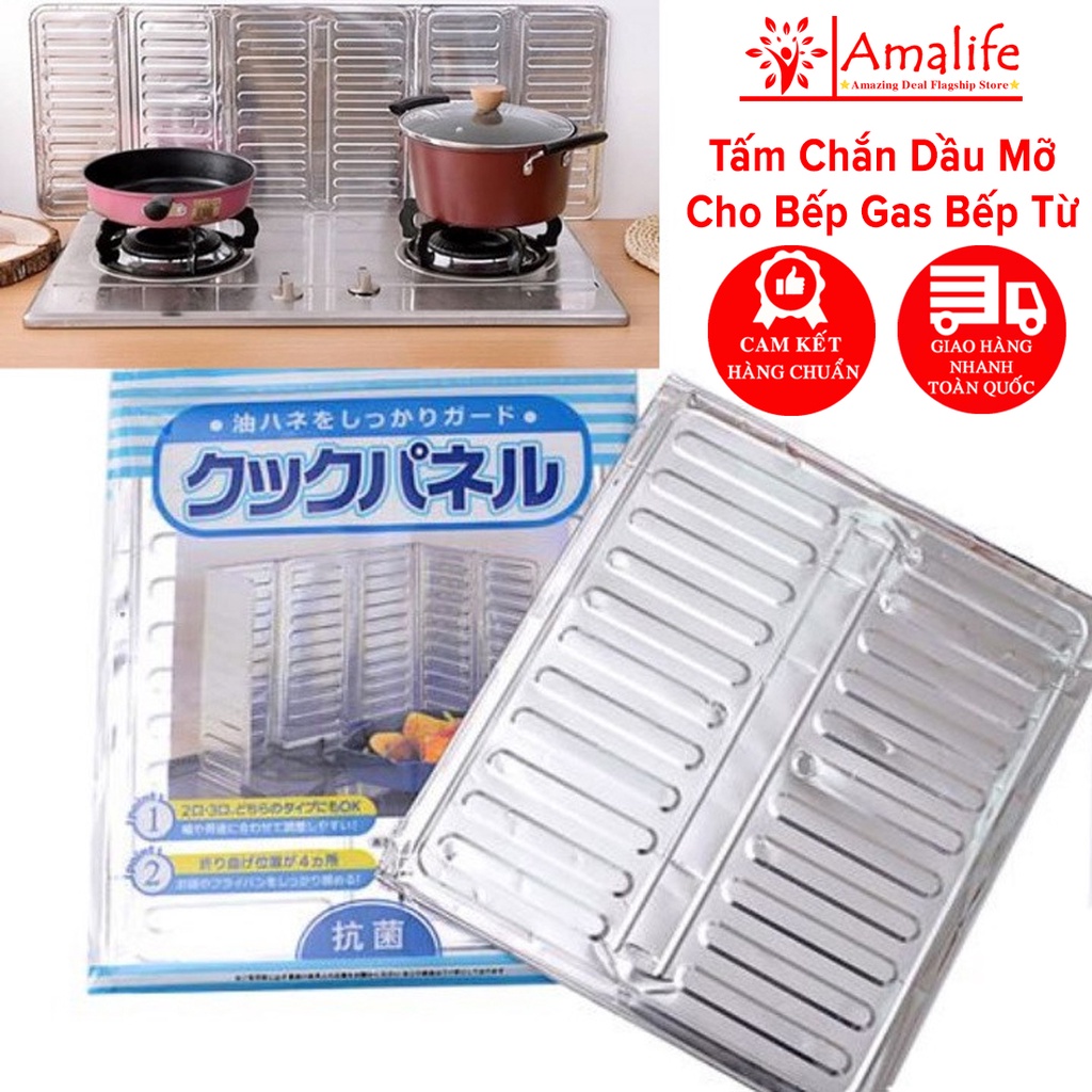 Tấm Chắn Dầu Mỡ Cao Cấp - Miếng Chắn Bếp Ngăn Gió Cách Nhiệt Cho Bếp Gas Bếp Từ – Dễ Dàng Vệ Sinh, Nhẹ 33*84cm Xuất Nhật