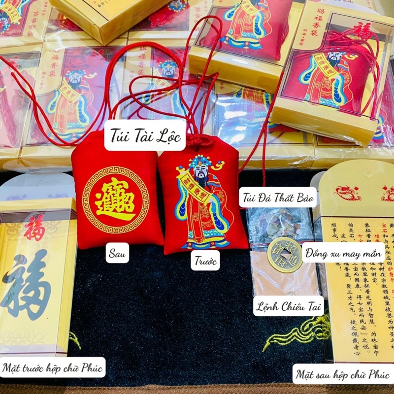 Túi Thần Tài May Mắn, Chiêu Tài Đón Lộc 2022( Túi Tài Lộc)