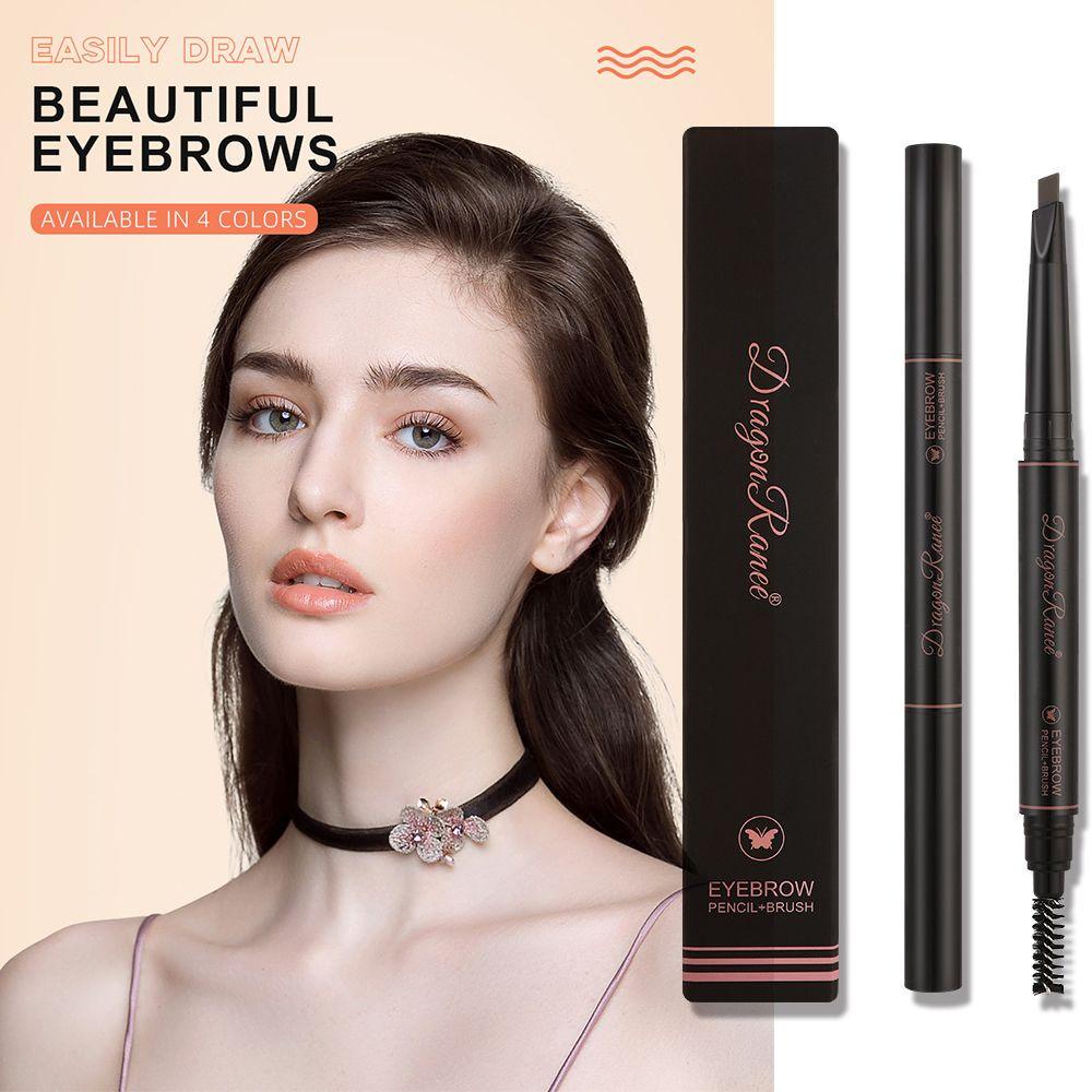 Bút Kẻ Lông Mày 4 Màu Tự Nhiên Lâu Trôi Kèm Cọ Trang Điểm Tiện Dụng