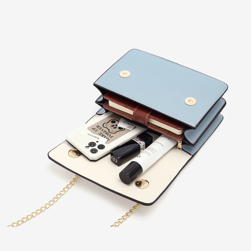 Túi Đeo Chéo Dáng Vuông Nhỏ Phối Màu Thời Trang Cho Nữ