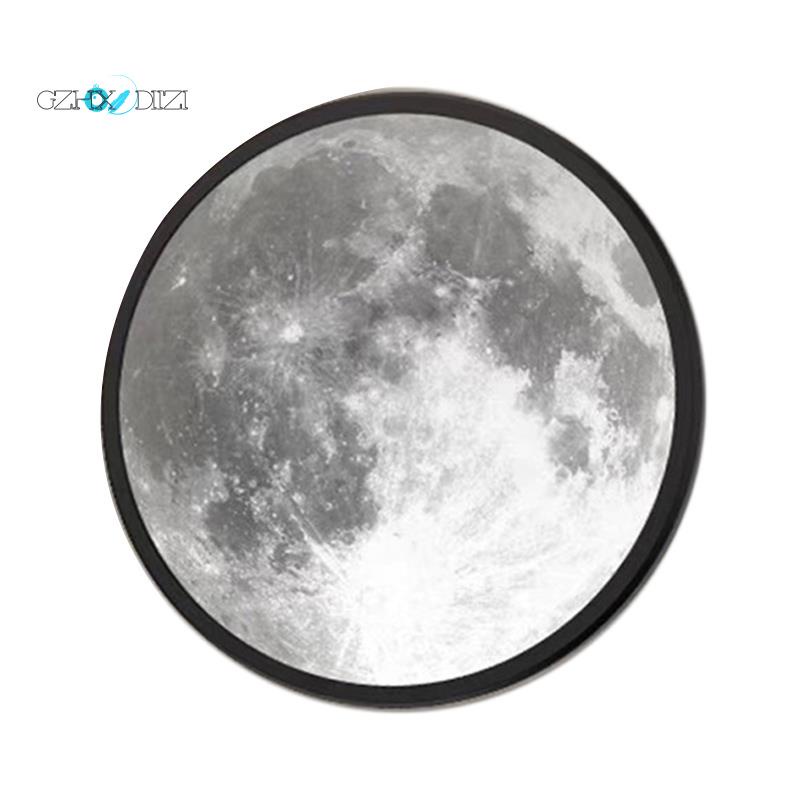 Moon Mirror Lamp Round Moonlight Wall Decor Bedside Lamp Gift Bedroom Bathroom Home Room Decoration Small Night Light