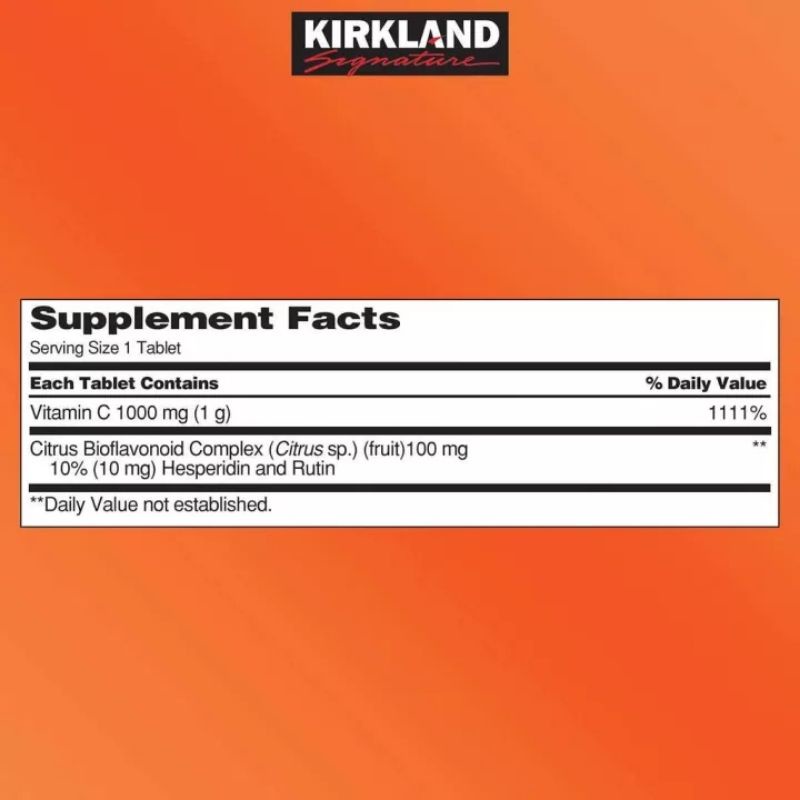 Viên ngậm Bổ sung Vitamin C Kirkland 1000mg của Mỹ