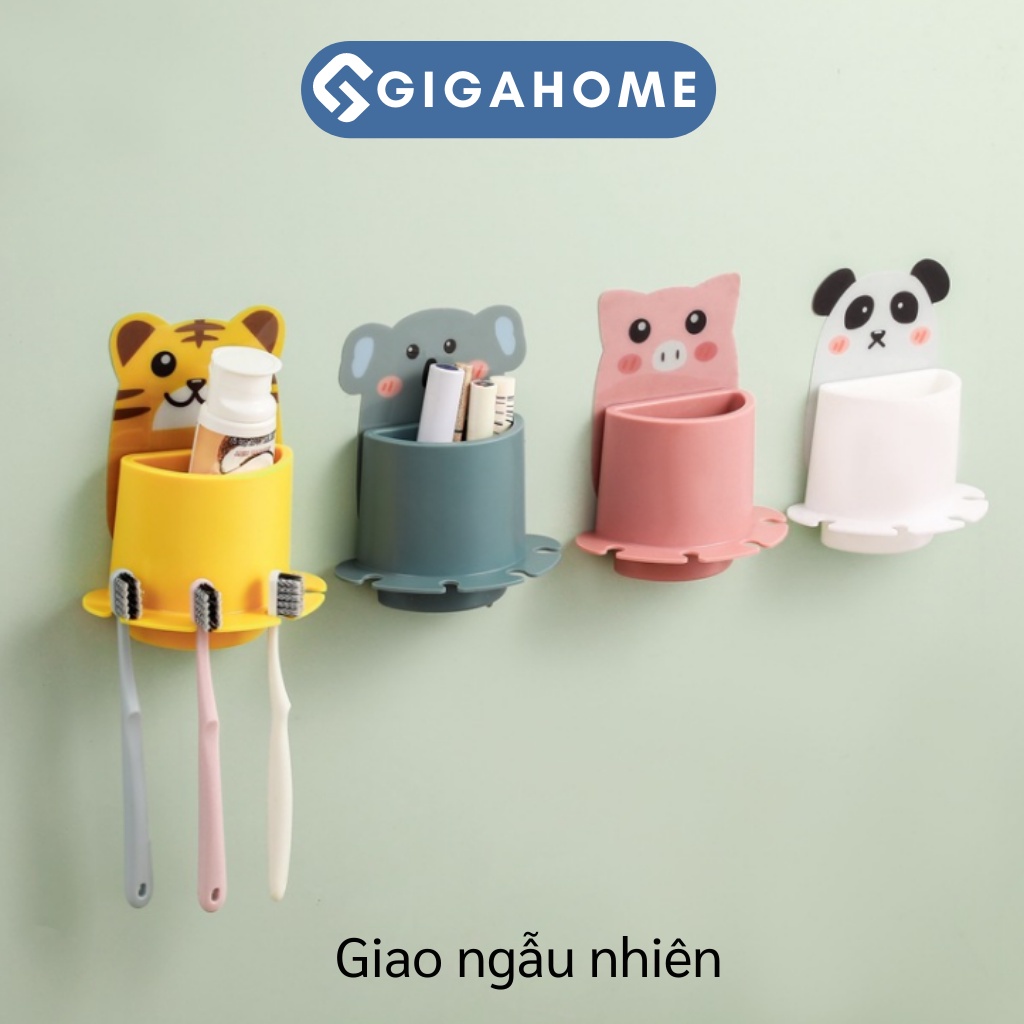 Ly Cốc Hình Thú Đỡ Bàn Chải Đánh Răng Dán Tường GIGAHOME 9744
