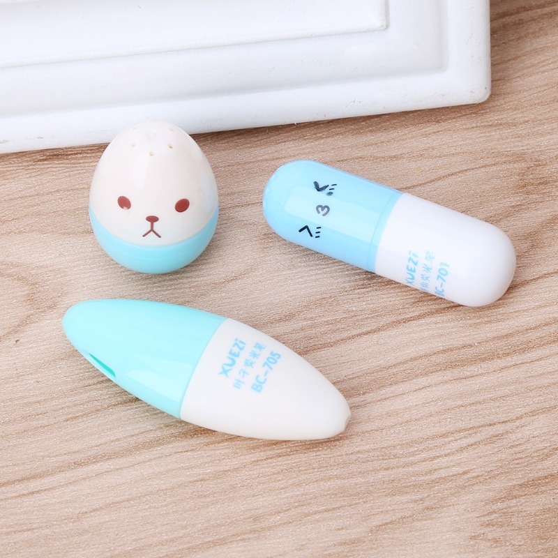 Set 6 Bút Dạ Quang Mini Hình Viên Thuốc Lá / Trứng