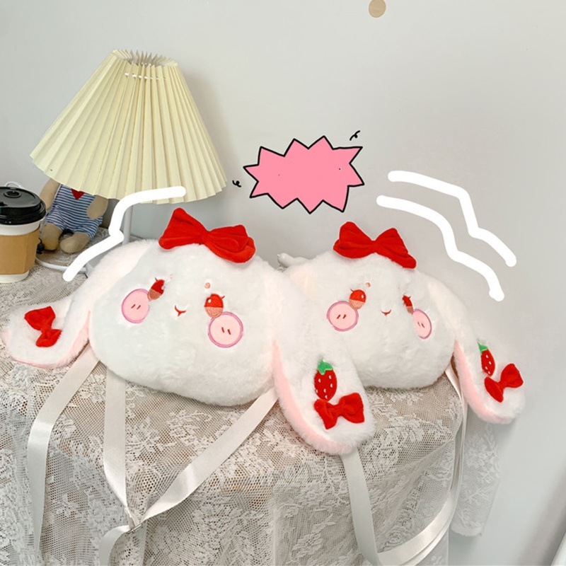 Túi đeo chéo thiết kế thỏ hoạt hình có dây đeo điều chỉnh được đáng yêu dành cho trẻ em 10MK