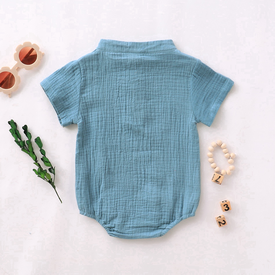 Bộ Áo Liền Quần Tay Ngắn Chất Cotton Cho Trẻ Sơ Sinh