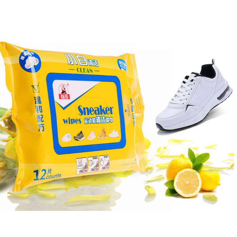 Túi Khăn Ướt Lau Giày Trắng Diệt Khuẩn, Chống Ố (Sneaker Wipes) Hương Chanh