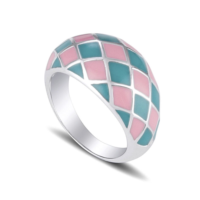 1 nhẫn đeo tay họa tiết caro thời trang cá tính