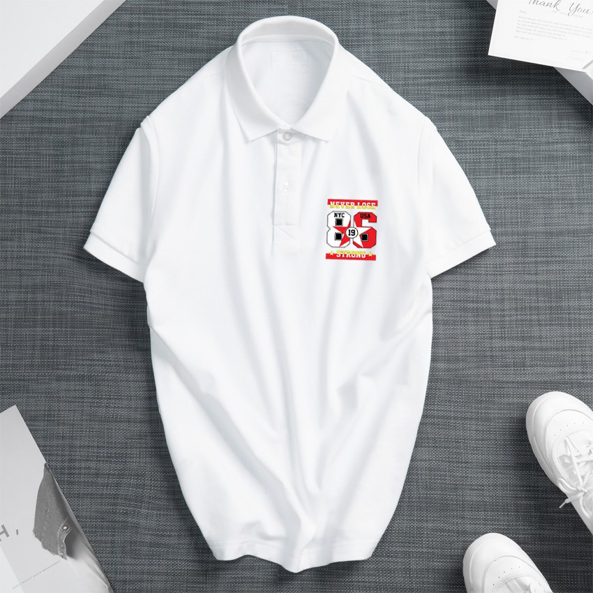 Áo polo nam , cổ dệt bo len , hình in sắc nét ,áo thun nam có cổ tay ngắn thanh lịch POLO-06 - Soha Clothing