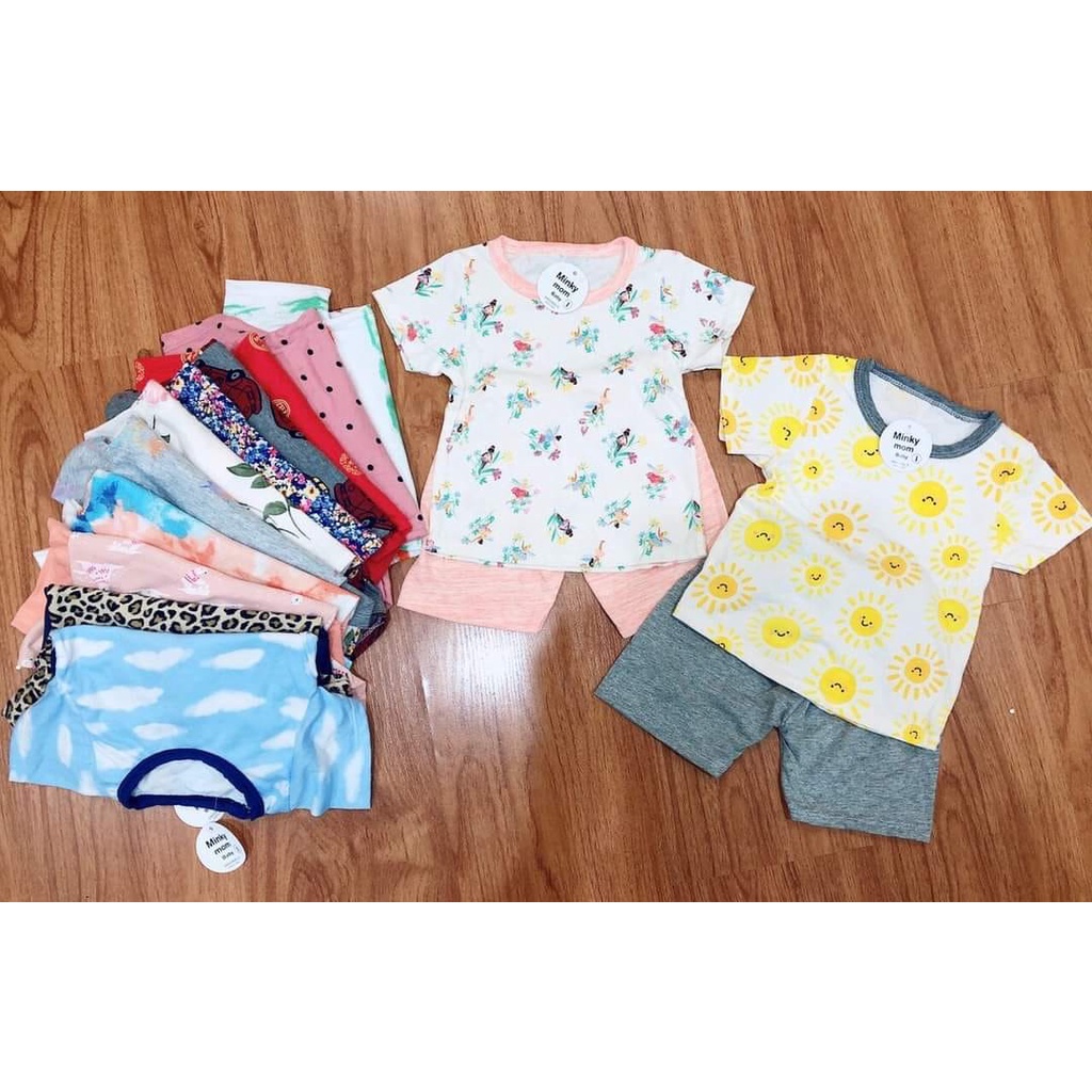 COMBO 3/2 Bộ đồ thun cotton thấm hút cho bé trai và gái - AT sales