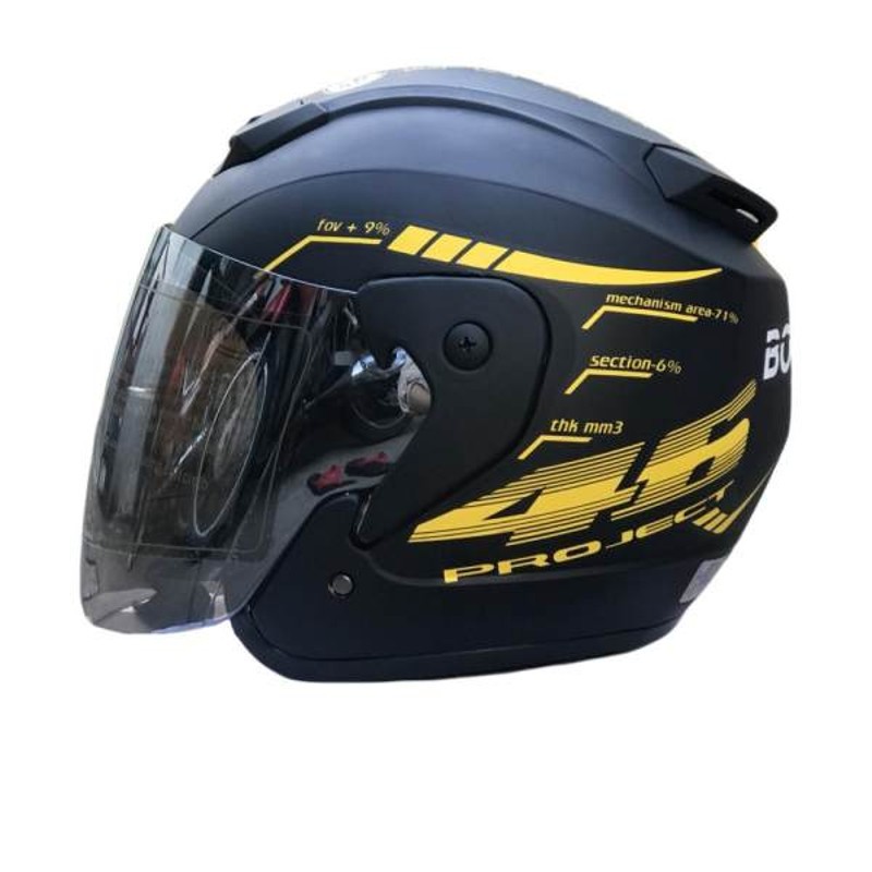 Nón bảo hiểm 3/4 bò cạp có kính cao cấp