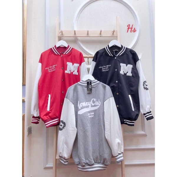Áo khoác phối chữ M HS6