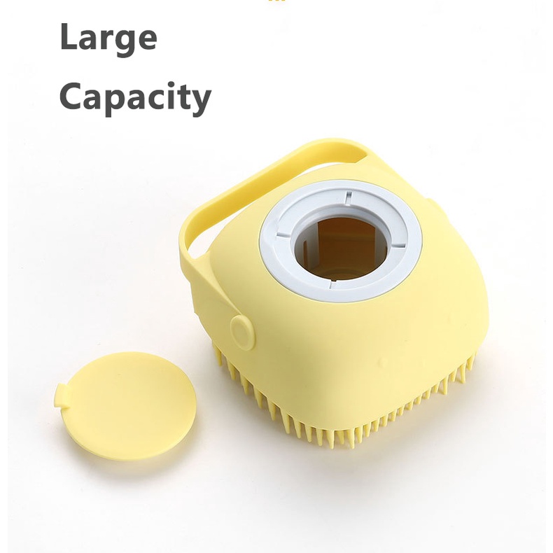 Bàn Chải Tắm Cho Thú Cưng Bằng Silicone Mềm