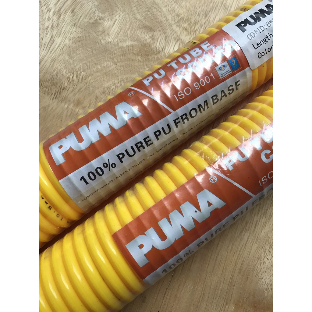 Dây hơi Puma loại 6m, 9m, 12m, 15m ( LOẠI XỊN)(DÂY HƠI XOẮN PU)