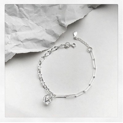 Lắc tay bạc nữ TLEE mẫu Galix cá tính TLEE JEWELRY LT0153